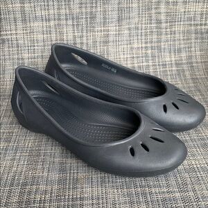 CROCS Women's Kelli Ballet Flats Black Shoes size 7